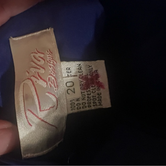 Elegant Blue Strapless Gown - Picture 7 of 7